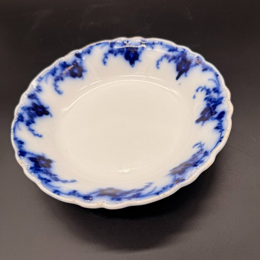 Antique Flow Blue Alfred Meakin Oakley Porcelain Bowl 7.5" England c. 1907